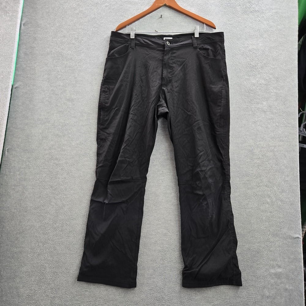 Eddie Bauer Men Pants 38X30 Black Chino Fleece Lined Outdoor Hiking 28" Inseam